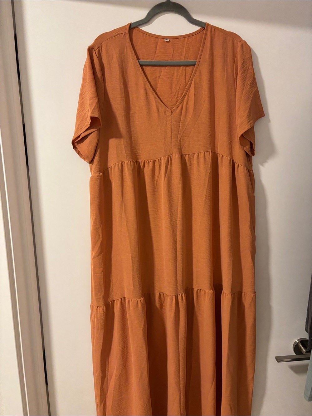 Cute maxi flowy rusty orange dress size 1XL